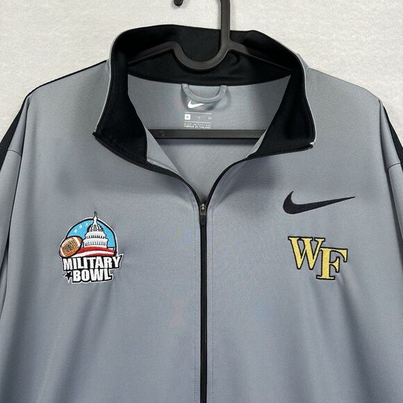 Nike Wake Forest Military Bowl Epic Dri-fit Training Jacket Mens XL Gray Black - Picture 2 of 16